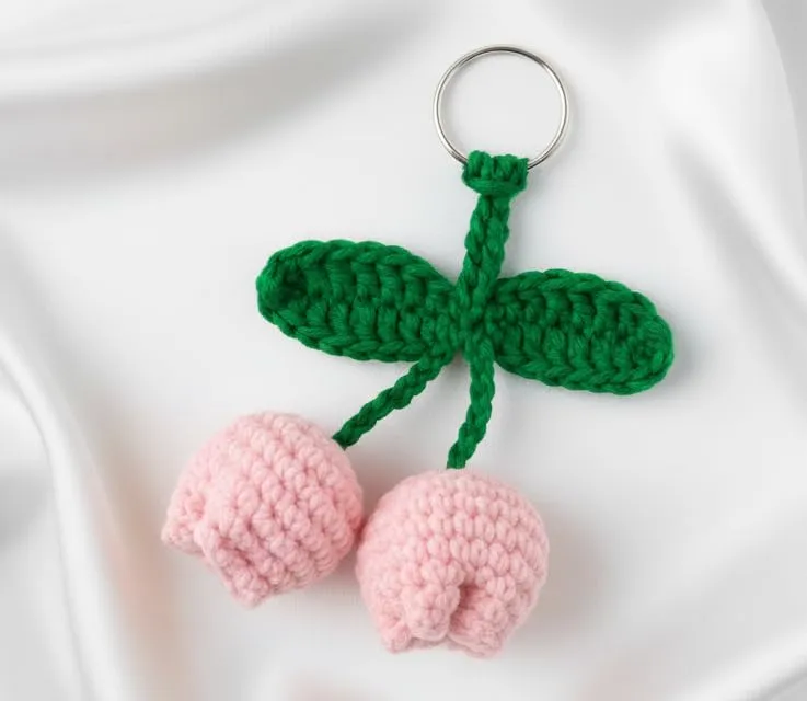 Pink Tulip key chain